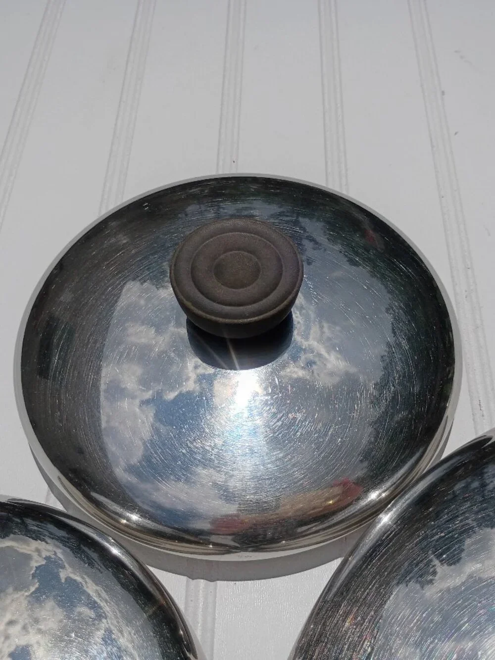 Revere Ware Replacement Lids LOT OF 7 Stainless Steel Pot and Pan Farberware Vtg